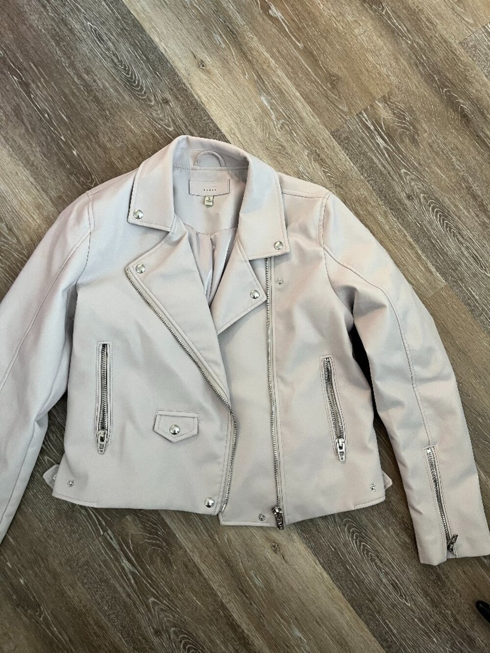 Blush Lilac / Light Pink Blank NYC Faux Leather Jacket